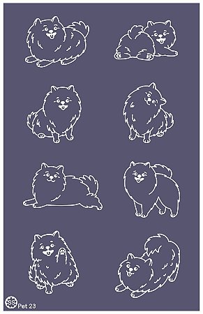 Pet 23 - stencil 25 x 16 cm