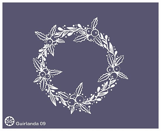 Guirlanda 09 - stencil 16 x 13 cm