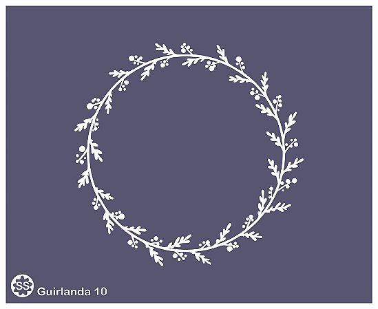 Guirlanda 10 - stencil 16 x 13 cm