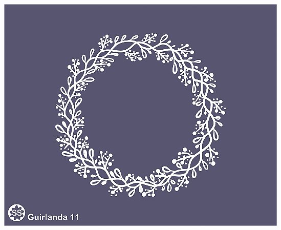 Guirlanda 11 - stencil 16 x 13 cm