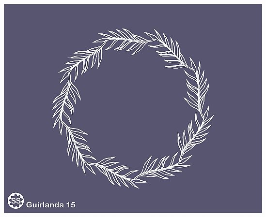 Guirlanda 15 - stencil 16 x 13 cm