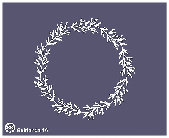 Guirlanda 16 - stencil 16 x 13 cm