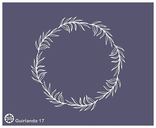 Guirlanda 17 - stencil 16 x 13 cm
