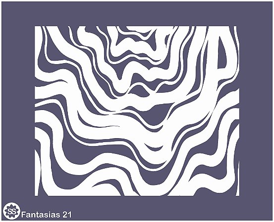 Fantasias 21- stencil 16 x 13 cm