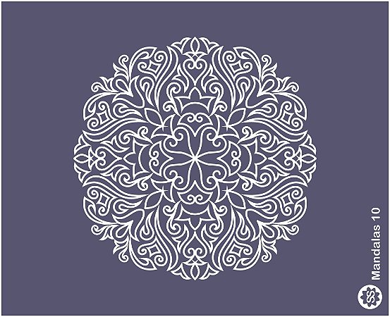 Mandalas 10 - stencil 16 x 13 cm