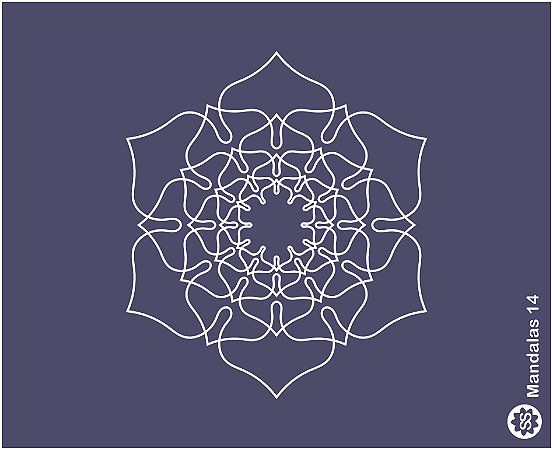 Mandalas 14 - stencil 16 x 13 cm