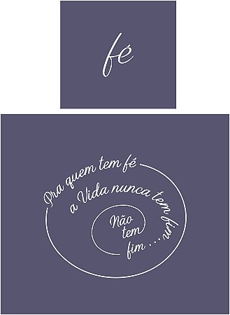 Texto circular + palavra Fé - Claudia Cestari