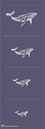 Oceano 106a - stencil 28 x 10 cm