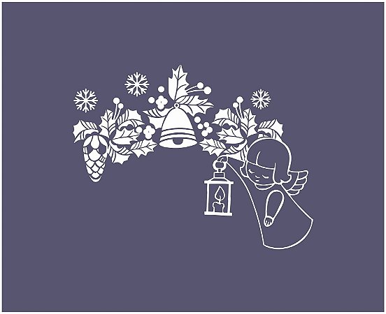 Natal 01a - stencil 16 x 13 cm
