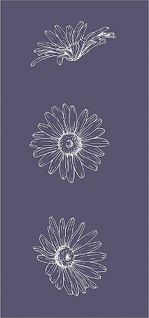 Floral 57 - stencil 28 x 13 cm