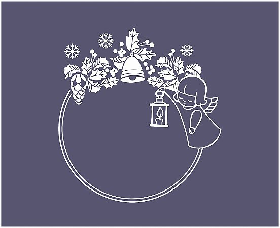 Natal 01 - stencil - 16 x 13 cm