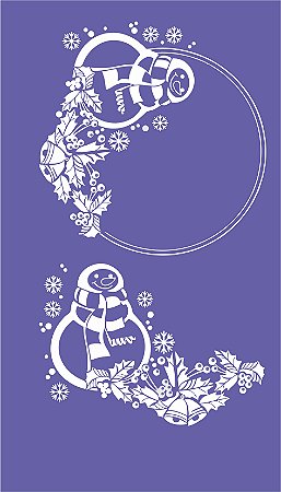 Natal 03 - stencil - 25 x 16 cm