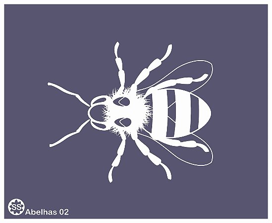 Abelhas 02 - stencil 16 X 13 cm