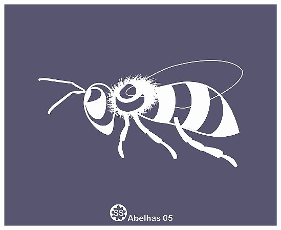 Abelhas 05 - stencil 16 X 13 cm