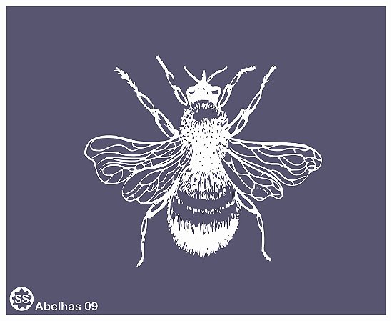 Abelhas 09 - stencil 16 X 13 cm