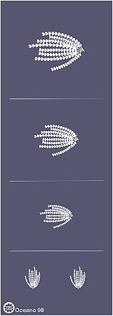 Oceano 08 - stencil 28 x 10 cm