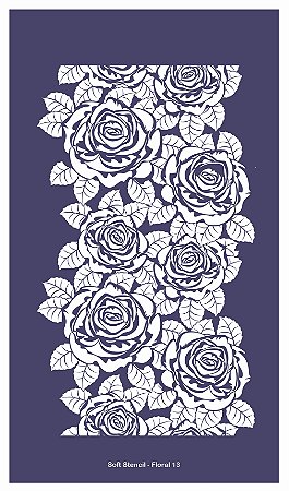 Floral 13 - Stencil - 25 x 16 cm