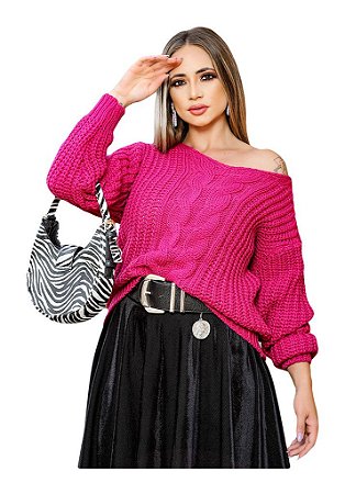 blusa tricot grossa feminina