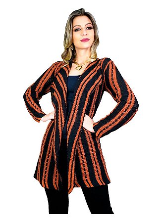 kimono listrado feminino