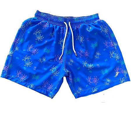 short estampado azul
