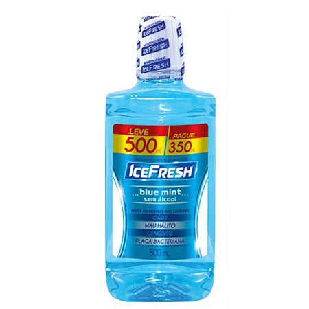 Antisséptico Bucal Ice Fresh Blue Mint LV 500ml e PG 350ml