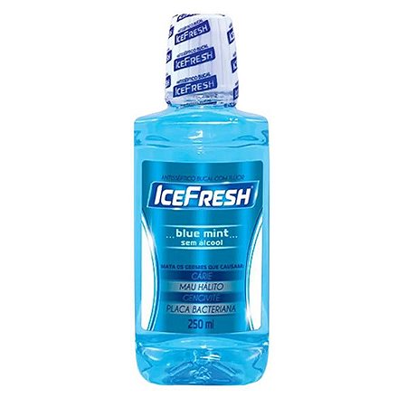 Antisséptico Bucal Ice Fresh Blue Mint S/ Alcool 250ml