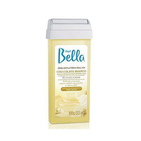 Cera Depil Bella Roll-on 100gr Chocolate Branco