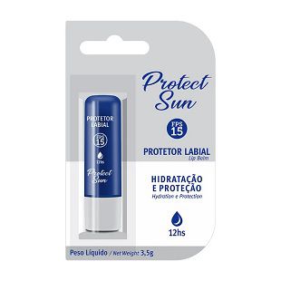 Protetor Labial Hidratante a Base de Cacau Protect Sun FPS 15 - Blister