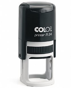 Carimbo automático redondo R24 marca colop impressão 24x24 mm