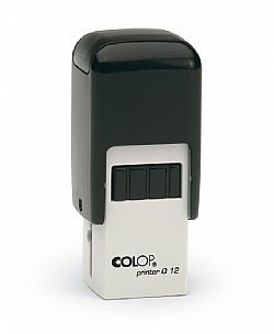 Carimbo automático quadrado personalizado marca  Colop Q12  impressão 12x12 mm