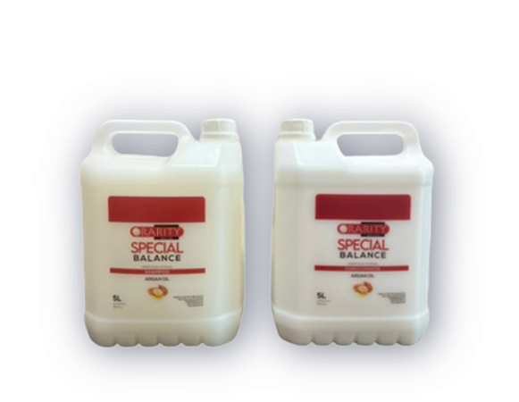 KIT SHAMPOO E CONDICIONADOR  HIDRATANTE ARGAN 5LTS  PROFISSIONAL. RARITY