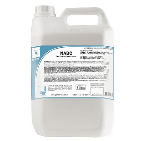 Limpador Desinfetante de Uso Geral NABC 5 Litros SPARTAN