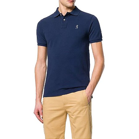 Camisa Polo Essencial Azul Marinho Jon Cotre