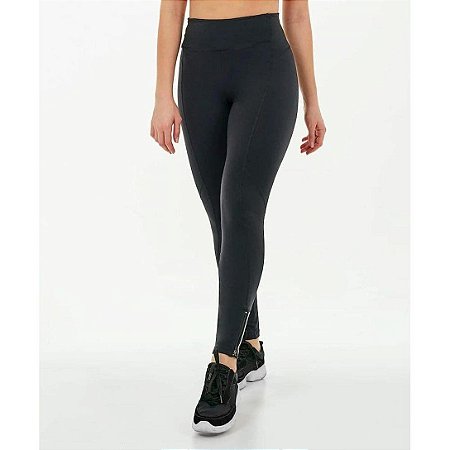 LEGGING ALTO GIRO SUPPLEX ZIPER BARRA PRETO