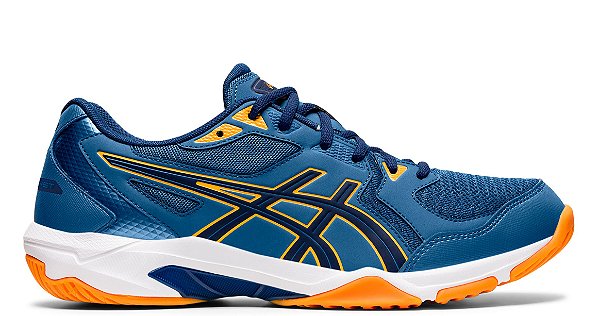 TÊNIS ASICS GEL-ROCKET 10 AZUL  E LARANJA