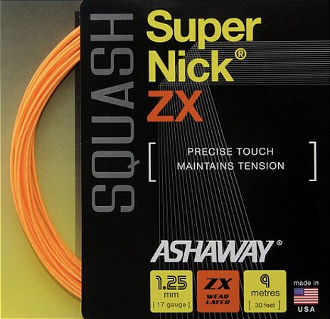 Set de corda Ashaway SuperNick ZX Laranja 17g 1.25 mm (9 metros)