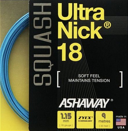 Set de corda Ashaway UltraNick 18 1.15mm Azul (9 metros)