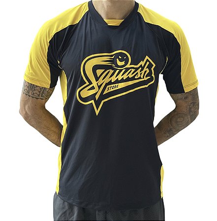 Camiseta Squash Store 2024 Preta e Amarela