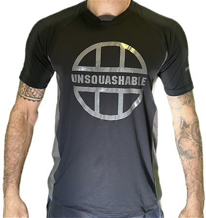 Camiseta UNSQUASHABLE Preta e Chumbo