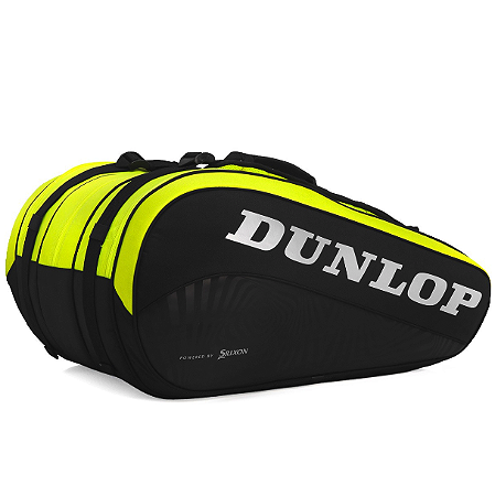 Raqueteira Dunlop 12R SX-Performance Thermo - Preta e Amarela