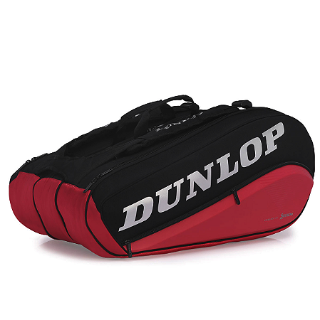 Raqueteira Dunlop 12R CX-Performance Thermo - Preta e Vermelha