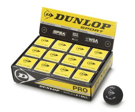 Caixa de Bola de Squash Dunlop Revelation Pro XX com 12 Unidades