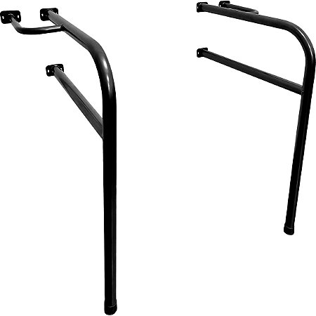 Conjunto De Barra De Apoio Para Banheiro Em Aço Para Idosos - Preto