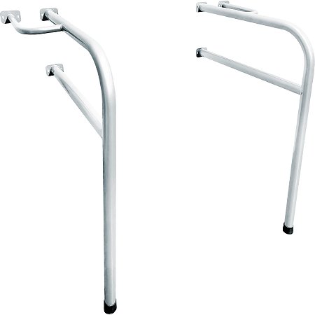 Conjunto De Barra De Apoio Para Banheiro Em Aço Para Idosos - Branco