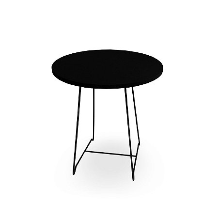 Mesa de Canto Amsterdã Alta - Preto/Preto