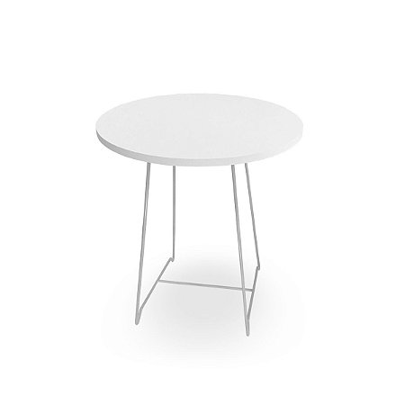 Mesa de Canto Amsterdã Alta - Branco/Branco