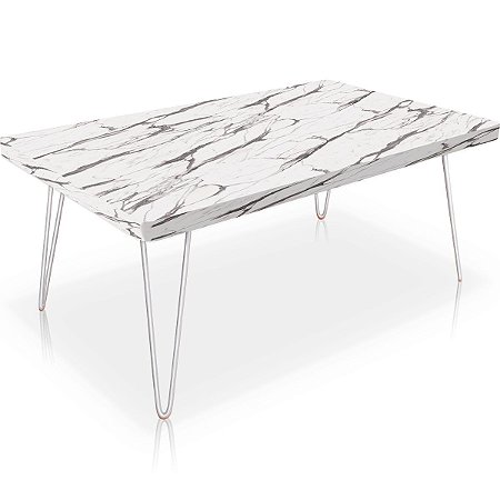 Mesa de Centro Dublin - Branco/ Vulcano