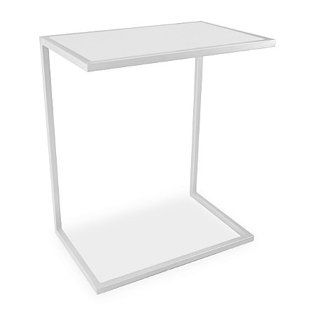 Mesa de Apoio para Sofá Belfast - Branco/Branco