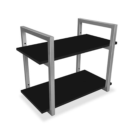 Prateleira Milazzo 25 cm - Prata/Preto