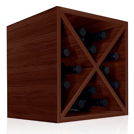 Suporte Adega De Vinho Bancada Porto para 12 Garrafas Madeira MDF - Villandry